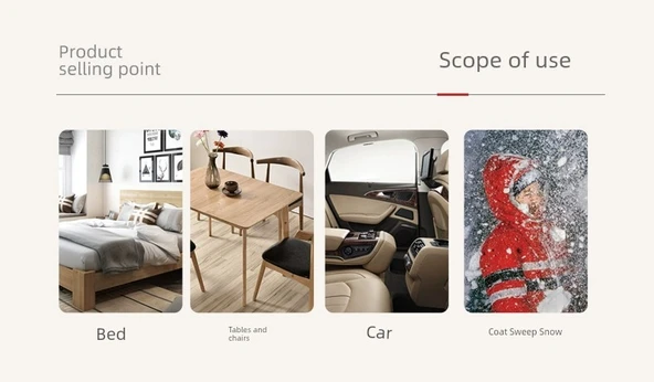 Yatak Toz Alma Fırçası - Ahşap Rengi - Tekli - Resim 7