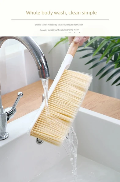 Yatak Toz Alma Fırçası - Ahşap Rengi - Tekli - Resim 12