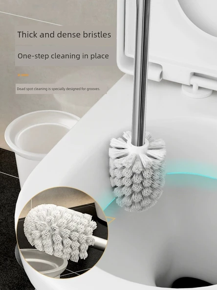 WC Fırçası Seti - Siyah Alüminyum 45cm +1 Siyah Başlık - Resim 3