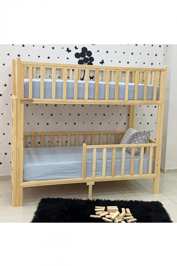 MiniWood Markaawm Montessori Ahşap Ranza Yatak - 2