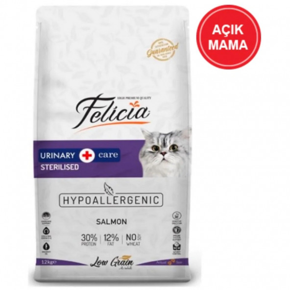 Felicia Az Tahıllı Sterilised Somonlu Kısır Kedi Maması 1 Kg AÇIK