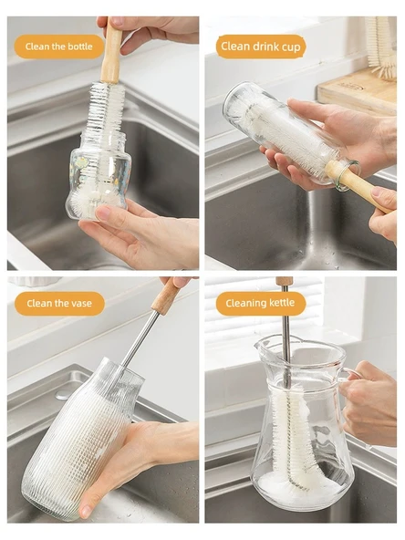 Mutfak Bardak Fırçası - Büyük Plastik Saplı - 5