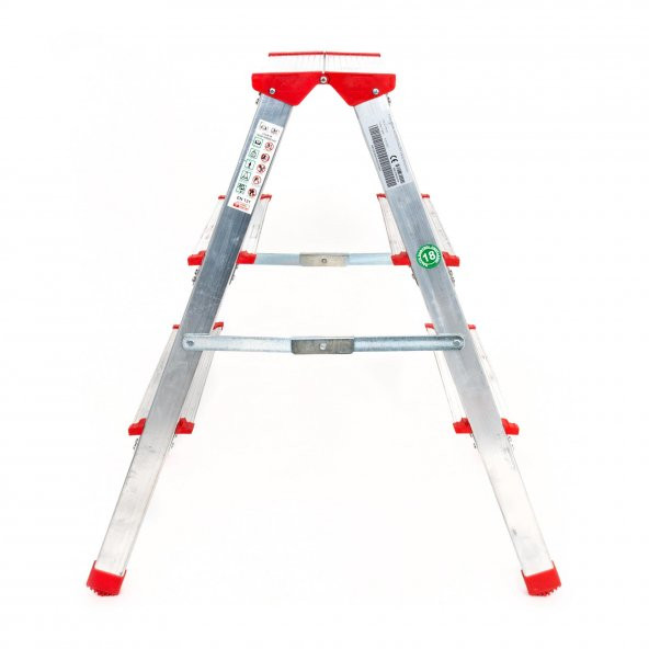 ALÜMİNYUM ÇİFT ÇIKIŞLI 3 BASAMAKLI MERDİVEN(68 CM) (ACCM.01) - 2