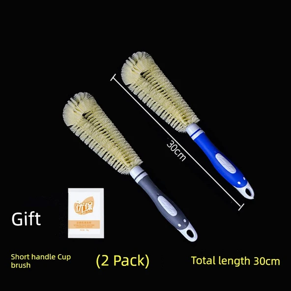 Fırça Seti - Kısa Saplı Bardak Fırçası (2'li Paket) (Rastgele Renk)