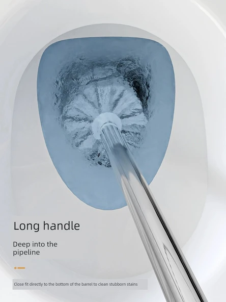 WC Fırçası Seti - Siyah Alüminyum 45cm +1 Siyah Başlık - Resim 4