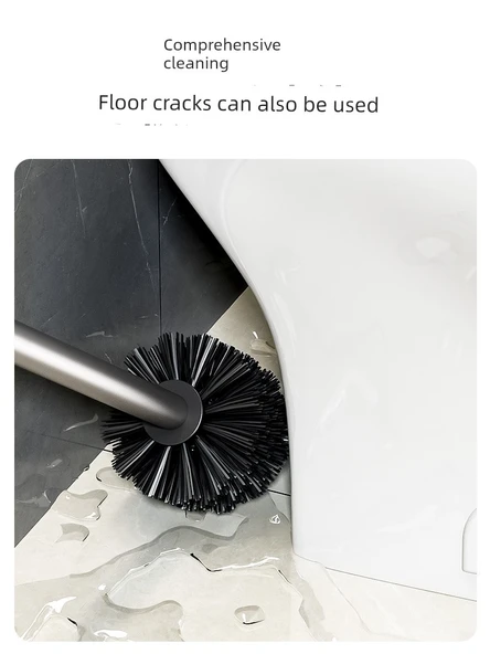 Deliksiz Duvara Monte Tuvalet Fırçası Seti - Yabai Uzun Raflı - Resim 3