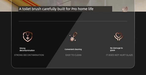 Deliksiz Duvara Monte Tuvalet Fırçası Seti - Yabai Uzun Raflı - Resim 7