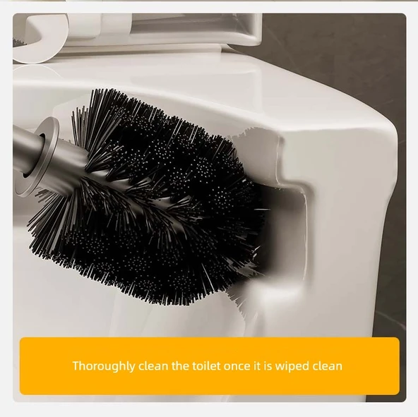 Deliksiz Duvara Monte Tuvalet Fırçası Seti - Yabai Uzun Raflı - Resim 12