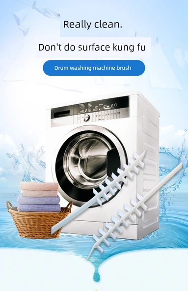 Çamaşır Makinesi Temizleme Fırçası - Uzun Saplı - İç Duvar ve Aralık Fırçası - Model 5 - 7