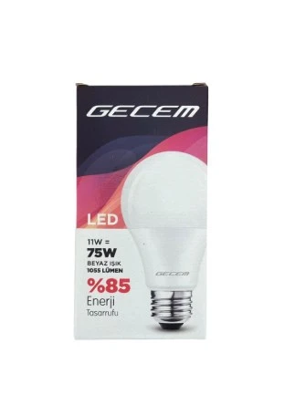 5 Adet Gecem 11W Led Ampul E27 Duy 6500K - Beyaz Işık - 2