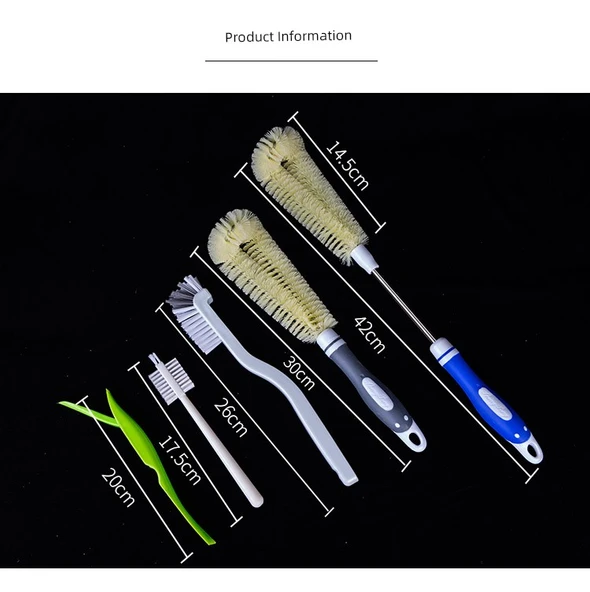 Fırça Seti - Siyah Fırça, Kıl Dirsek Fırçası, Kısa Saplı Bardak Fırçası (3 Parça) - Resim 7