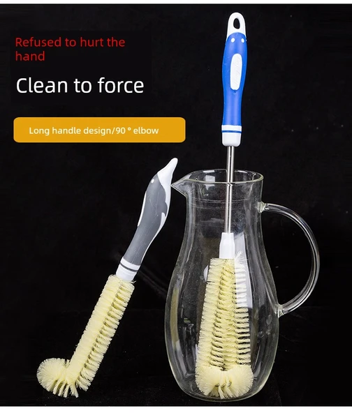 Fırça Seti - Siyah Fırça, Kıl Dirsek Fırçası, Kısa Saplı Bardak Fırçası (3 Parça) - Resim 9