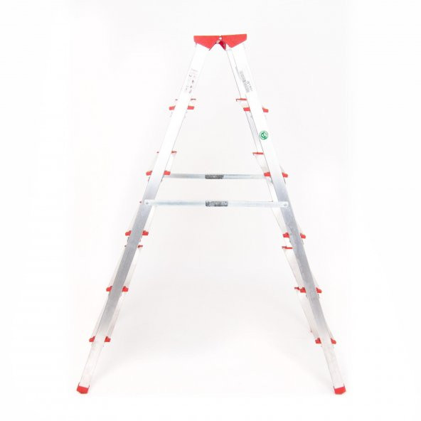 ALÜMİNYUM ÇİFT ÇIKIŞLI 6 BASAMAKLI MERDİVEN (137CM) (ACCM.04) - 2