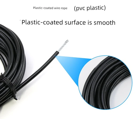 Kırmızı Plastik Kaplı Çelik Halat Çamaşır İpi 2mm 10m - 10