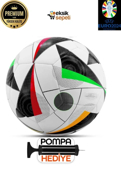 Euro2024 Tasarım Futbol Topu 4 Astarlı No:5 480 Gr + Pompa Hediyeli X516