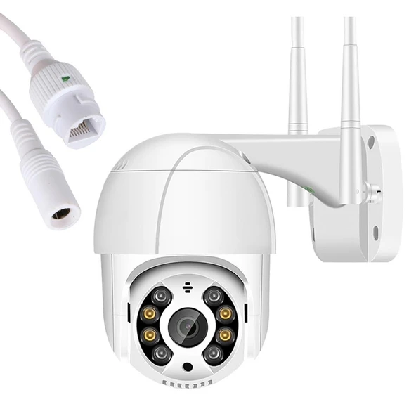 Ayt Powermaster PM-26198 Dış Mekan Wifi Poe Ethernet Kamera 4 MP 1080P icsee Destekli İp Güvenlik Kamerası Cep Telefonundan İzlenen