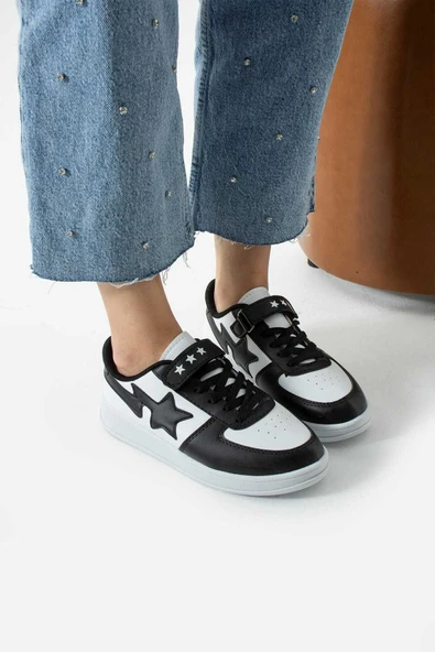 Albishoes Unisex Çocuk Yetişkin Günlük Okul Yürüyüş Sneaker Unisex Spor Ayakkabı Stars Genç Sneaker - 3