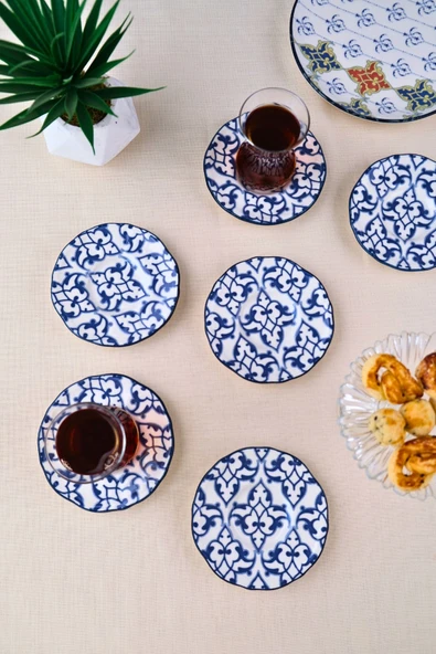 Tabak Evi Porselen Mia Çay Tabak Takımı 12cm 6 Parça FLY6ÇTPRS1210 - 5