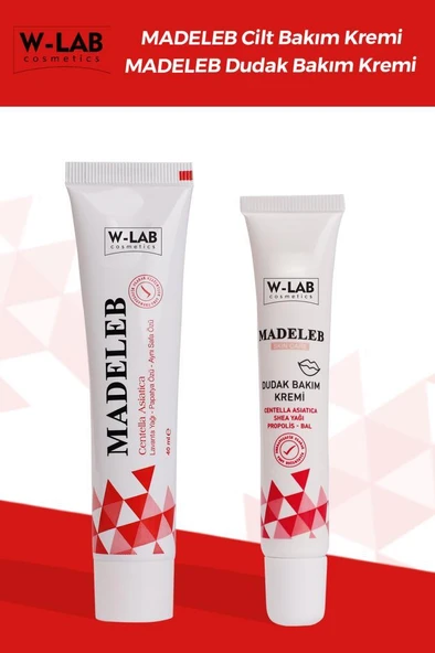 W Lab Kozmetik Madeleb Dudak Bakım Kremi + Madeleb Krem Set