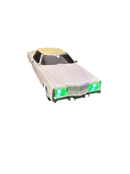 WSTER WS-1966 Araba Görünümlü Taşınabilir Kablosuz Radyolu Bluetooth Hoparlör BEYAZ
