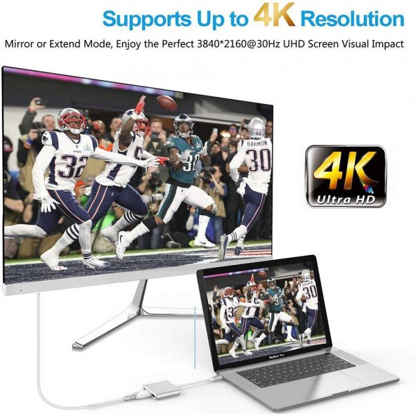 PrimeX PX-SW-U515 Gri Metal Type-C to 4K HDMI + USB 3.0 + PD şarj Çevirici Adaptör - 3