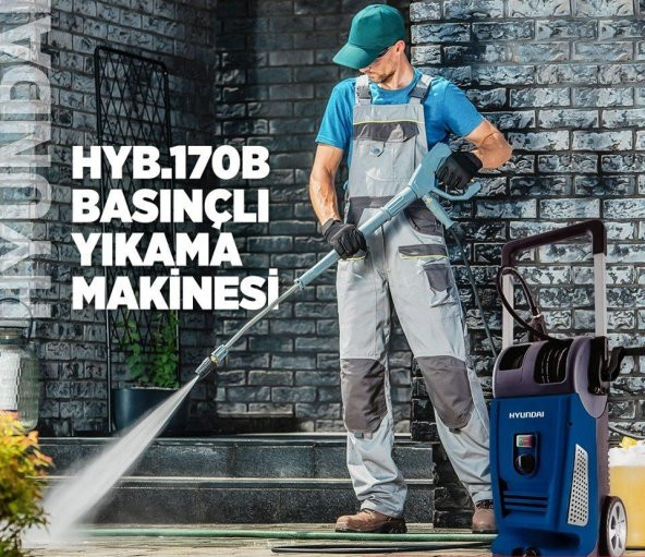 Hyundai HYB170 170 Bar Elektrikli Yüksek Basınçlı Yıkama Makinesi - 2