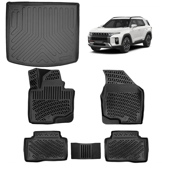 Rizline Ssangyong Torres EVX Elektirkli 2024 ve Sonrası 3D Havuzlu Paspas ve Bagaj Havuzu Set ürün görseli