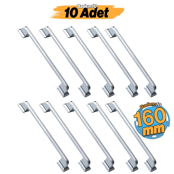 Okyanus Kulpu 10 ADET (160 MM-16 CM) Metal Mobilya Çekmece Mutfak Dolap Dolabı Kulpları Kulbu