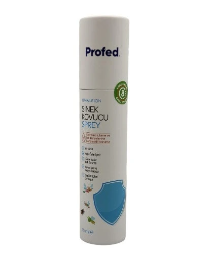 PROFED SİNEK KOVUCU SPREY 75ML  SİVRİSİNEK ,KENE VE BİT TÜREVLERİNE KARŞI ETKİLİ