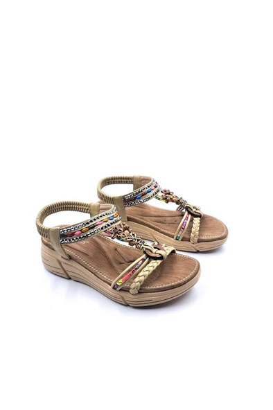 Guja 25Y154-4 Anatomik Taban Kadın Sandalet Bej 36-41