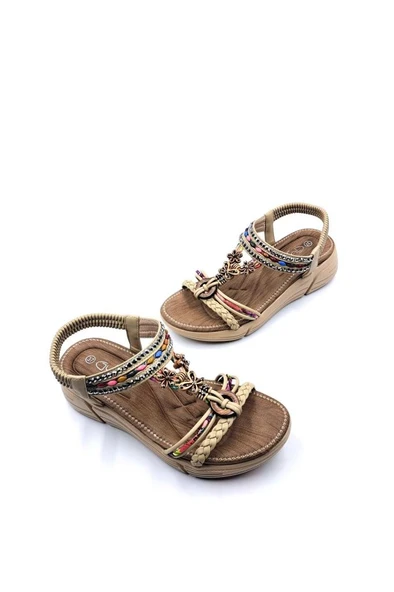 Guja 25Y154-4 Anatomik Taban Kadın Sandalet Bej 36-41 - 3