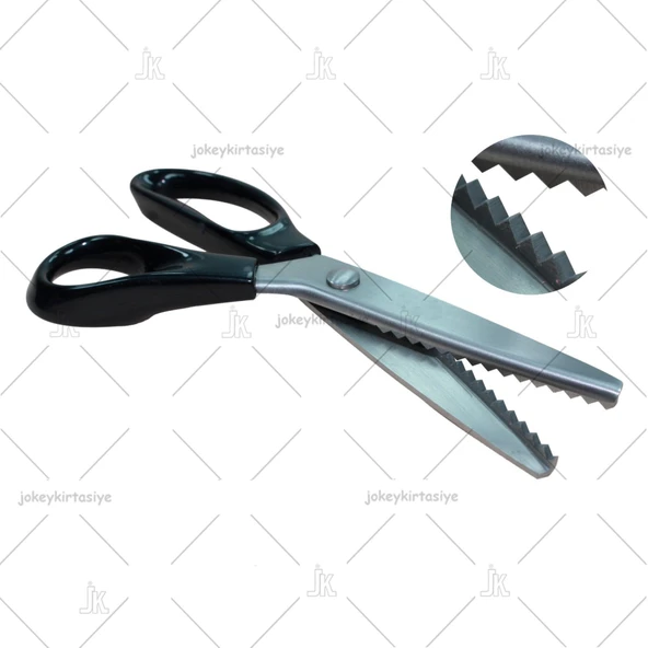1.sınıf Çelik Silikon Saplı Sürfile Zigzag Kesim Makası (230mm)