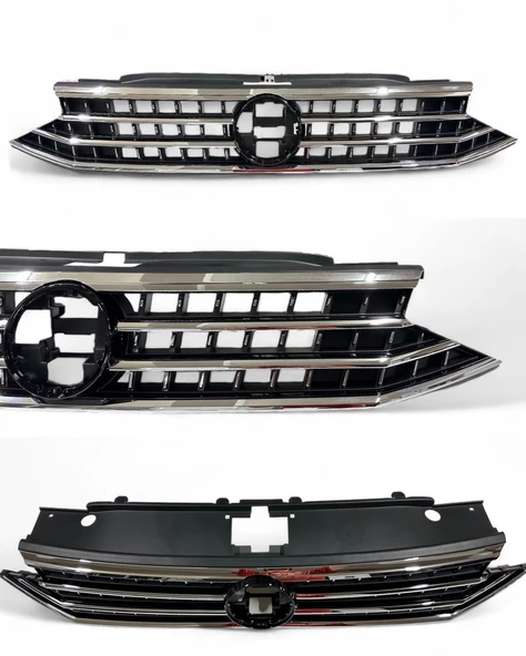 ÖN PANJUR FULL KROM PARLAK SİYAH R LİNE  PASSAT B9 2019-2024 ürün görseli