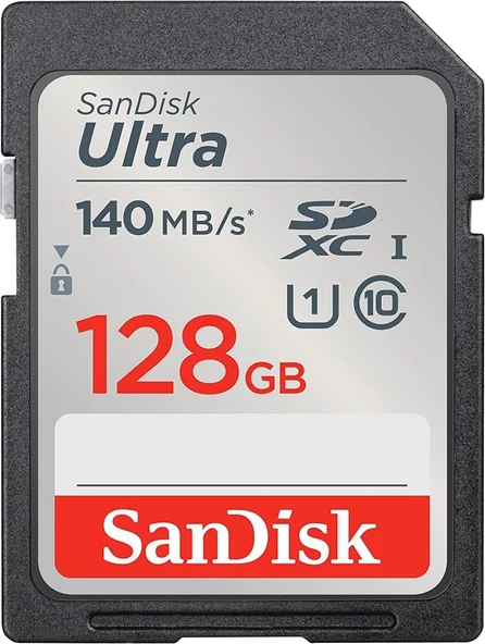 Sandisk 128GB Ultra UHS-I 140MB SD Hafıza Kartı SDSDUNB-128G