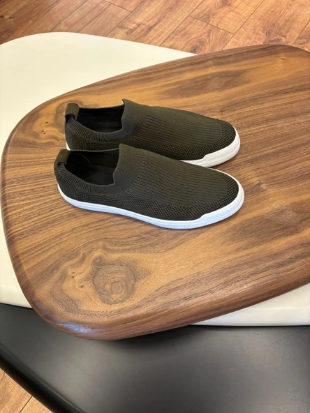 4224 HAKİ TRİKO ERKEK SNEAKERS - ERKEK SPOR AYAKKABI - 2