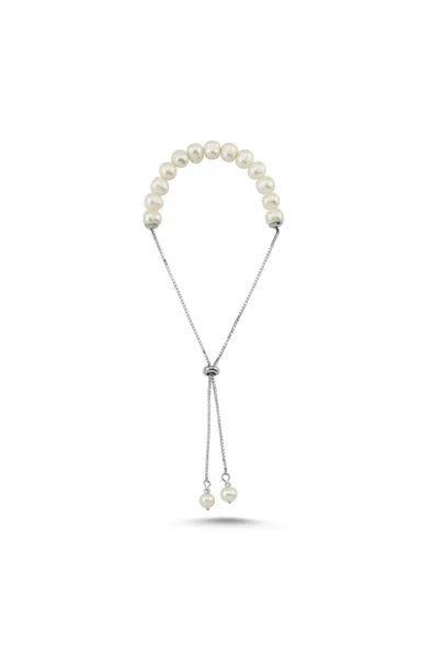 8,5 mm Doğal İnci Asansörlü Bileklik - Resim 6