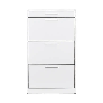 Flat Duo 3 Katlı Çekmeceli Ayakkabılık-mat Lake Beyaz 75x128x29 Cm (gxyxd) - 11