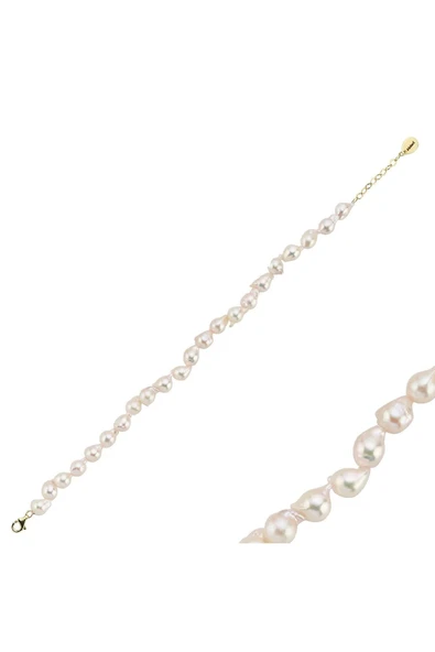 8,5 mm Damla Barok İnci Bileklik - Resim 4