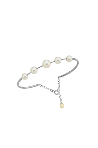 8,5 mm Beş Doğal İnci Bileklik - Resim 4