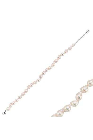 8,5 mm Damla Barok İnci Bileklik - Resim 6