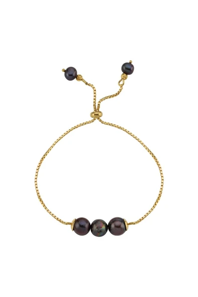 8,5 mm Asansörlü Üç Doğal İnci Bileklik - Resim 3