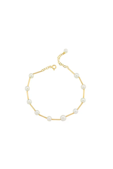 7,5 mm Doğal İnci Modern Bileklik - Resim 3