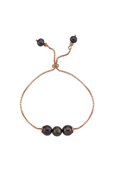 8,5 mm Asansörlü Üç Doğal İnci Bileklik - Resim 4