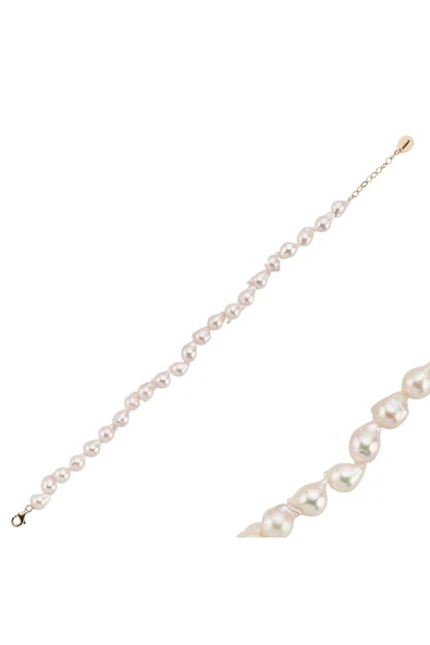 8,5 mm Damla Barok İnci Bileklik - Resim 5