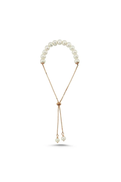 8,5 mm Doğal İnci Asansörlü Bileklik - Resim 5