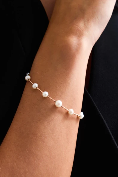 7,5 mm Doğal İnci Modern Bileklik ürün görseli 1