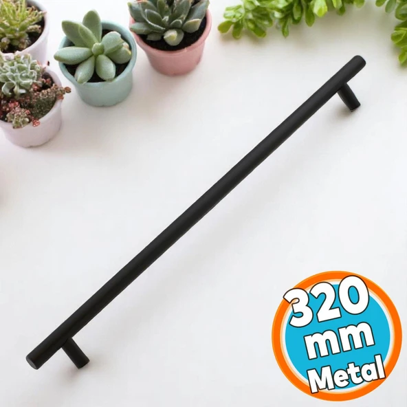 Mobilya Mutfak Çekmece Dolap Dolabı Kulpu Kulbu KulplarıMat Siyah Metal Kulp 320 MM-32 CM ürün görseli