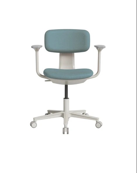 Tesla Comfort Çalışma Koltuğu Mavi - Yeşil Kumaş 61x74-86x60 cm - 5