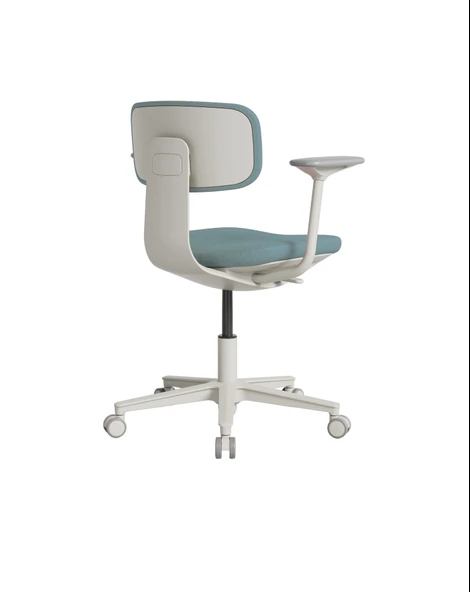 Tesla Comfort Çalışma Koltuğu Mavi - Yeşil Kumaş 61x74-86x60 cm - 3
