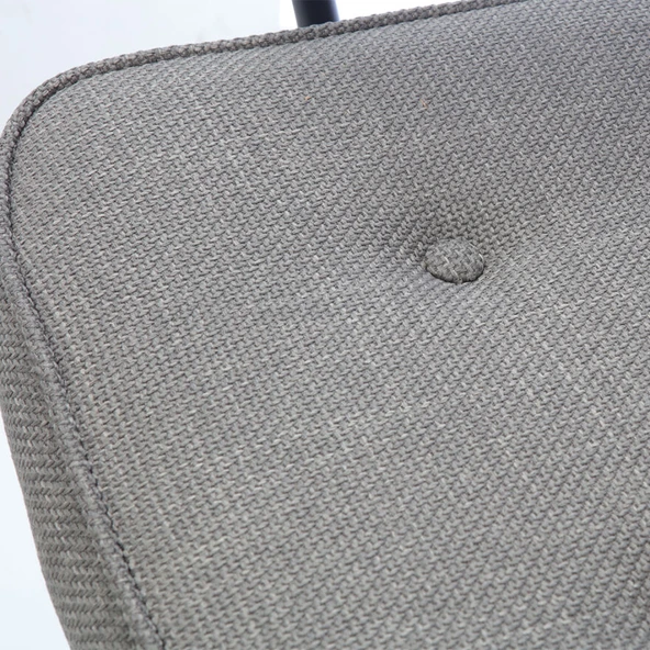 Button Çalışma Sandalyesi Kumaş - Koyu Vizon 62x77-87x60 cm - 6